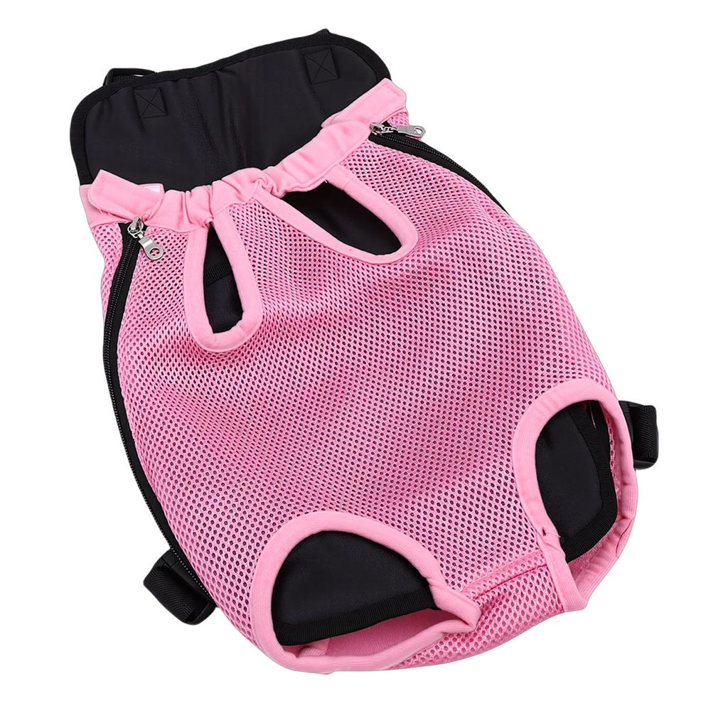 Dog Backpack Carrier Breathable Mesh Portable Outdoor Travel Pet Backpack for Small Medium Dogs Cats Pink