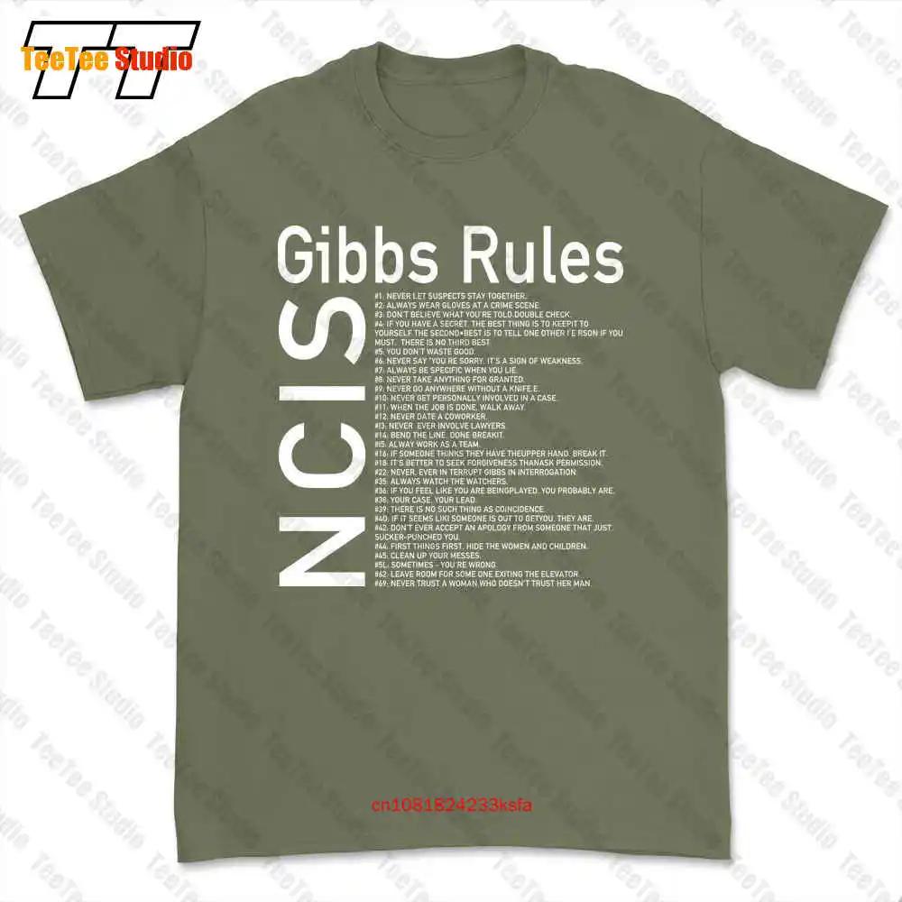 Ncis Gibbs Rules Black Men Tshirt Tee 56WX