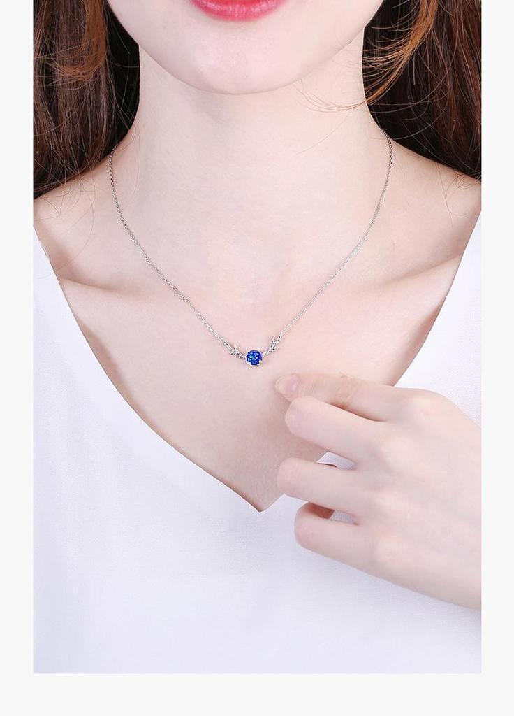 S925 Sterling Silver Versatile Deer Antler Necklace for Women - Japanese Style, Light Luxury Forest-Inspired Clavicle Chain