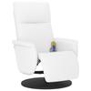 VidaXL Recliner Massage Chair Footrest White Faux Leather 356558