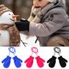 Children's Knitted Gloves Snow Gloves With String Comfortable Warm Mittens Cute Kids Winter Accessories For Skiing Skating