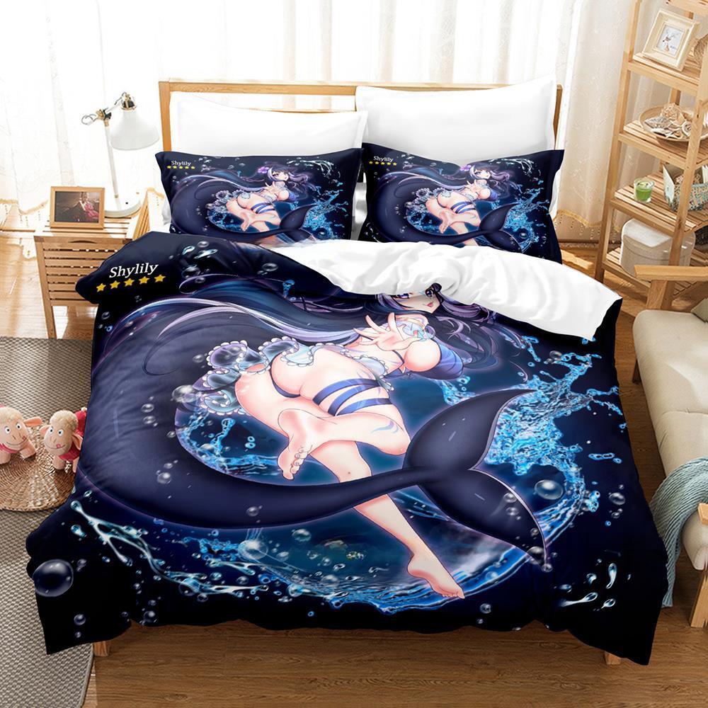 Anime Kawaii Girls Shylily Bedding Set Single Twin Full Queen King Size Bed Set Adult Kid Bedroom Duvet Cover Sets Home Textiles