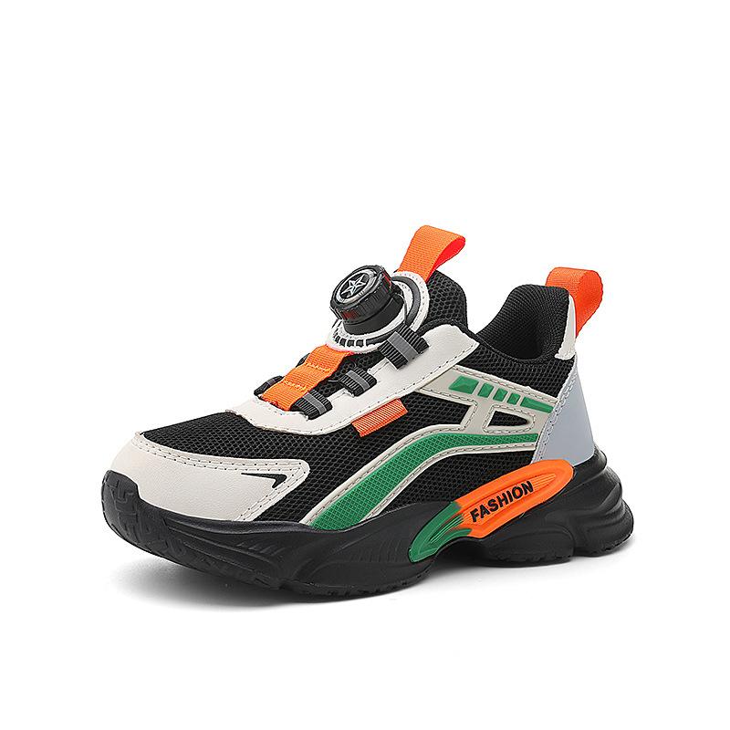 Classmates Frühling und Herbst 2025 Mesh Atmungsaktiv und Bequem Jungen Drehverschluss-Sneakers Mittelgroße und Ältere Kinder Leichte Laufschuhe