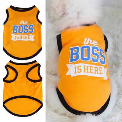 Pet Vest Cute Letter Printing Dog Summer T-Shirt Outdoor Ultra-thin Breathable Two-Legged Pet Clothes for Small Pets