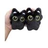 Best-Selling Squeaky Black Cat Plush Keychain - Cute Kitten Ornament Keyring for Couples