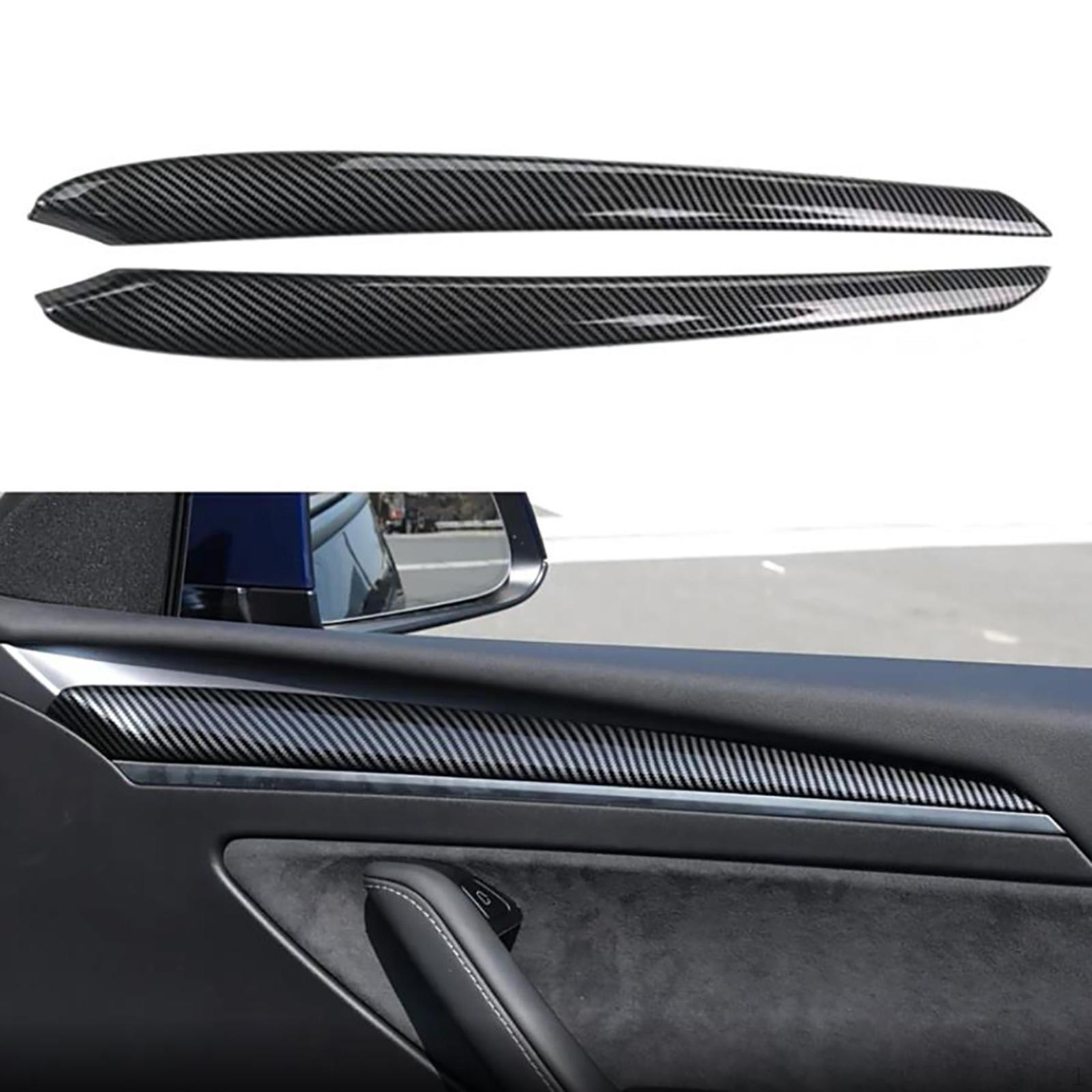 

2 Pieces Door Set Decoration for Carbon Fiber ABS