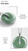A-Grade Natural Jade Bean Green Ping'an Buckle Pendant with S925 Silver Necklace for Women.