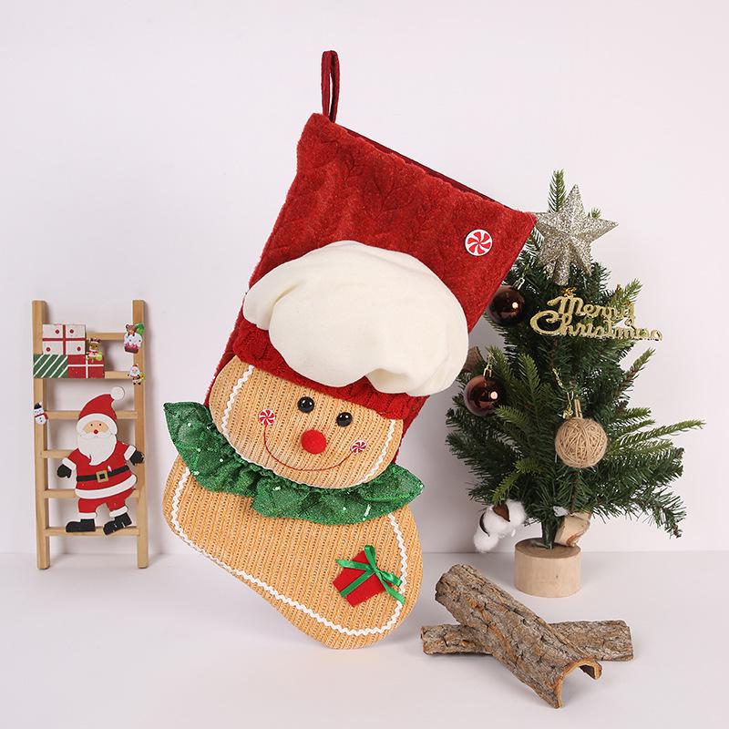 Gingerbread Man Christmas Stockings, Tree Ornaments, and Gift Bags