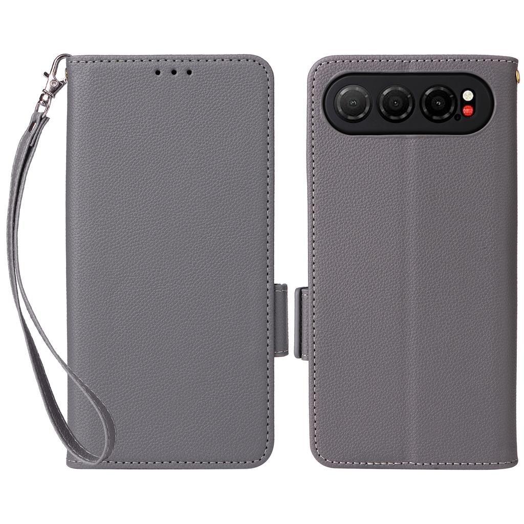 Pro ZTE nubia Air Case Peněženka s texturou liči Kožené pouzdro na telefon s řemínkem na zápěstí