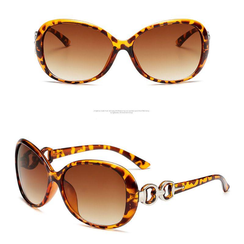 Стильные Оверсайз Винтажные Ретро Солнцезащитные Очки Для Женщин С Защитой UV400 Летние Leopard