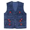 Mens Denim Jacket XL-7XL Plus Size Casual Outdoor Vest Multi-pocket Sleeveless Vest Waistcoat Spring Autumn Male Clothes