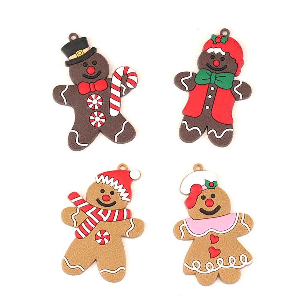 Lebkuchen Weihnachtsdekorationen 12 Stück Feiertagsdekoration Bauernhaus Baumschmuck für Zuhause Schule Restaurant Café Einkaufen