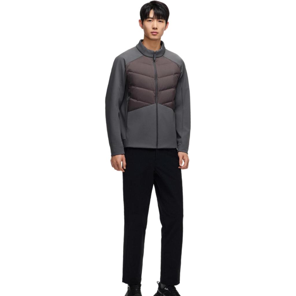 Anta Champion All-Weather Series Comfortable Warm Stand Collar Simple Down Jacket Men Outerwear Wind-Speed-Gray 152510615-5