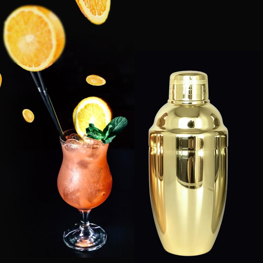 Stainless Steel Drink Shaker Polished Electroplated Finish Bartender Kit Cocktail Shaker Home