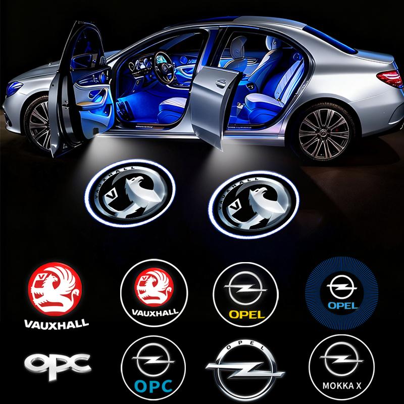 2pcs New High-definition logo welcome light projection light for car doors For Vauxhall Opel Corsa VXR Astra H J Sinicia Safira