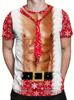 Summer Fashionable Casual Large Loose Creative Fun Muscle Christmas 3D Printed Men's T-shirt Comfortable Breathable Short Sleeved Round Neck T-shirt