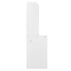 64" Corner Storage Cabinet with Charging Station Adjustable Shelves White