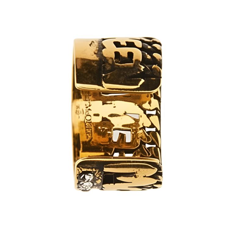 Alexander McQueen Metal Earrings With Letter Engraving Women earrings Gold 734765J160T7286 Gold,F