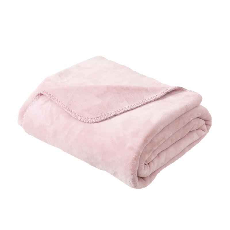 Winter Thickened Double-Layer Milk Fleece Blanket - Solid Color, Soft, Comfortable, and Ideal for Relaxation