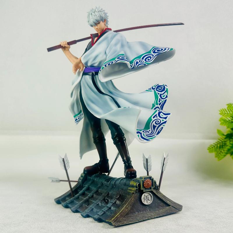 30cm Gintama Sakata Gintoki 2.0 Upgrade Gk Action Figure Anime Statue Collectible Figurine Desk Decoration Toy High Quality Gift For Fans