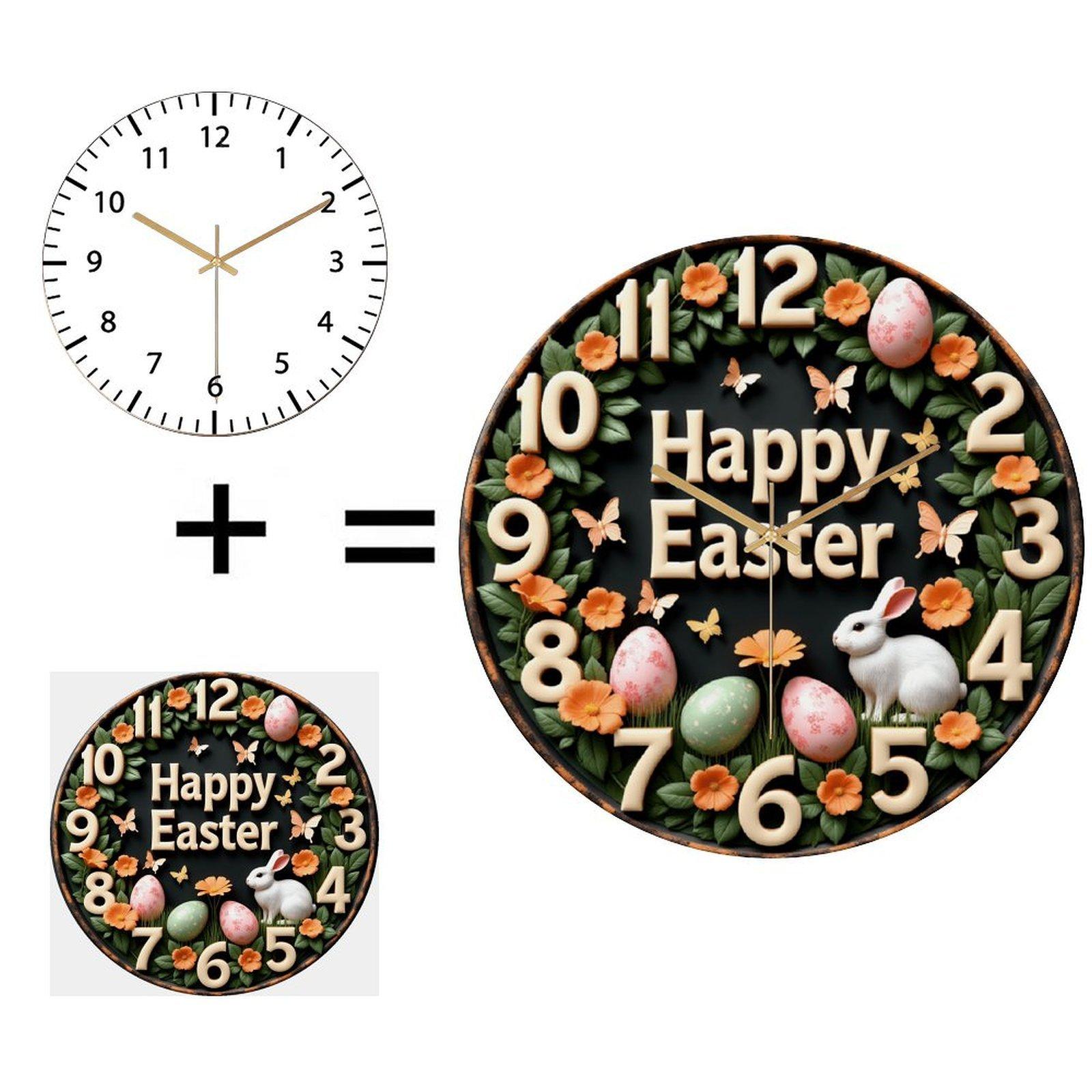 Large 12 Inch Round Wall Clock that Finalizes the Look of a Well-Designed Room (White,12 in(30.48cm)) белый