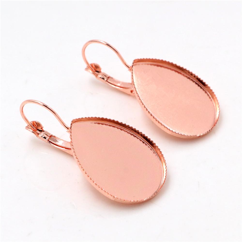 18x25mm 10x14mm 13x18mm 10pcs 8 Colors plated French Lever Back Earrings Blank/Base,Fit Drop glass cabochons;Earring bezels