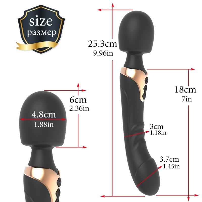 Vibrator Dildo puternic, cu motor dublu din silicon, baghetă de dimensiuni mari, masaj pentru punctul G, jucărie sexuală pentru cuplu, stimulator de clitoris pentru adulți
