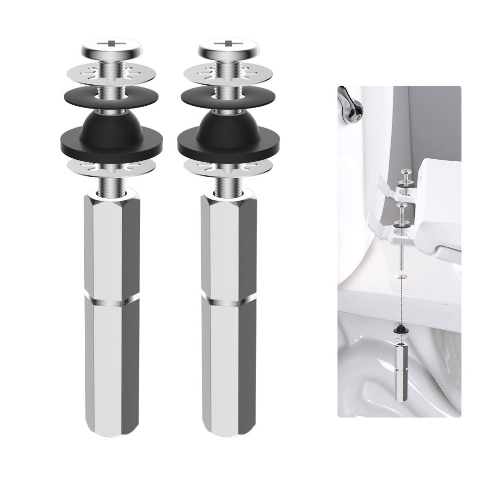 2Pcs Stainless Steel Toilet Seat Bolts Kit Rust Resistant Toilet Seat Screws Bathroom Toilet Repair