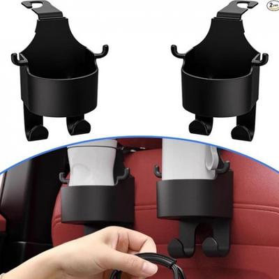2PCS Porte-gobelet d'appui-tête de siège auto, Structure stable portable Multifonctionnel 2PCS