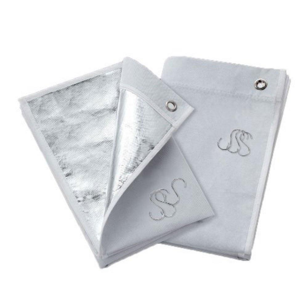 

Wican Aluminum Heat 2 Insulated/Blackout Curtains, Panels, Silver, WJ-555