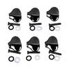 6 Pcs Guitar Machine Head Button Exquisite Fish Tail Shape Comfortable Grip Metal Tuning Peg Head Black