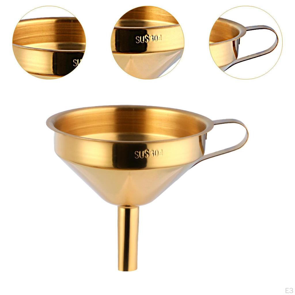 Kitchen Oil Funnel Gadgets Leakproof Strainer with Detachable for Bottle Canning Filling
