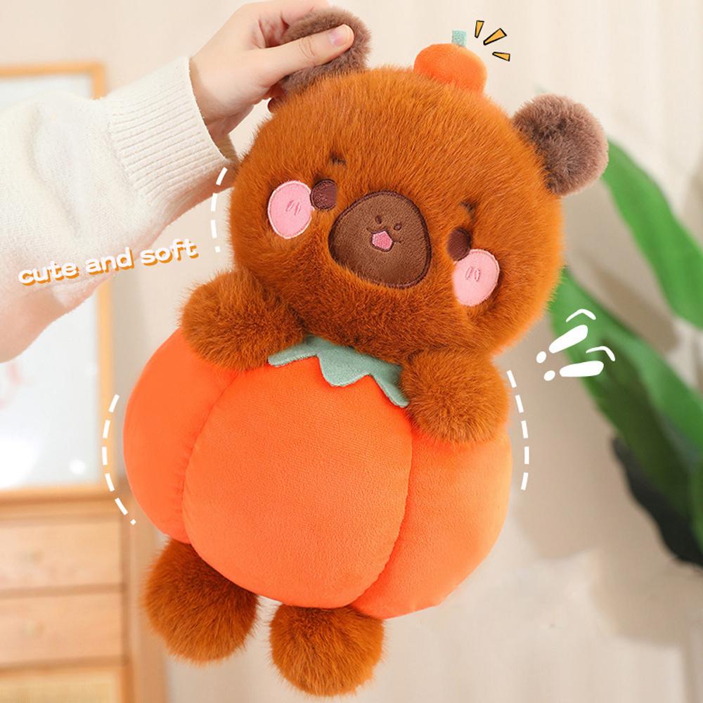 Dog Pumpkin Capybara Plush Doll Pig Rabbit Stuffed Doll Kawaii Fruit Animal Plush Toy  Room Decor
