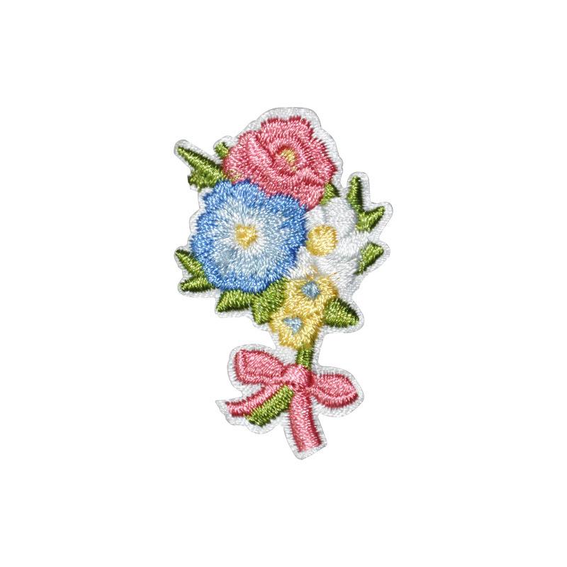 Adesivo Bordado para Computador Flor Adesivo de Tecido Adesivo de Tecido Bordado Acessórios de Vestuário Adesivo Bordado Adesivo Patch Bordado DIY