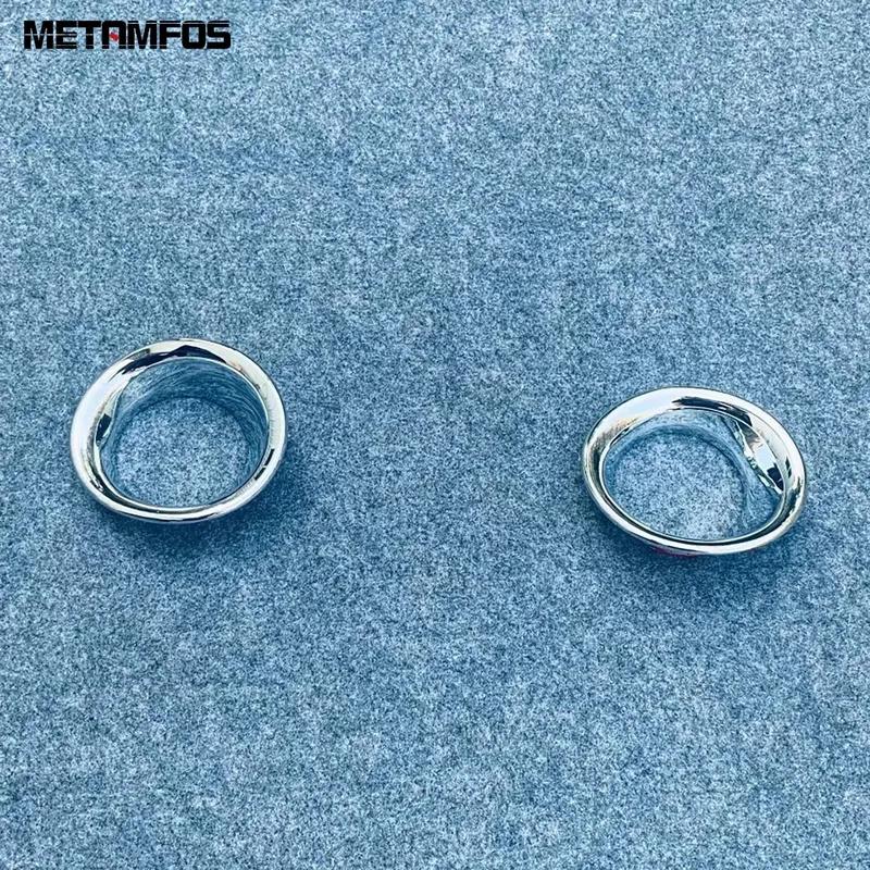 Front Fog Light Lamp Cover Trim For Toyota Harrier Venza -2024 2025 Chrome Foglight Protector Bezel Accessories Car Styling