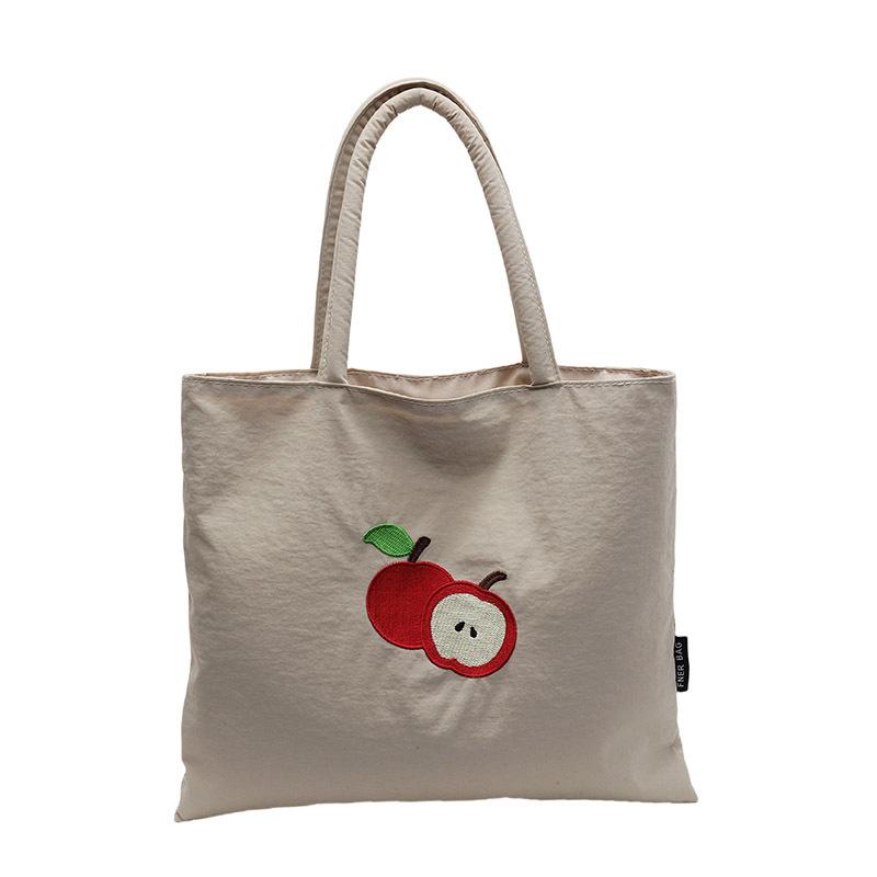 

Nylon cartoon tote bag large capacity shoulder bag girl leisure shopping bag printed tote bag trendy versatile