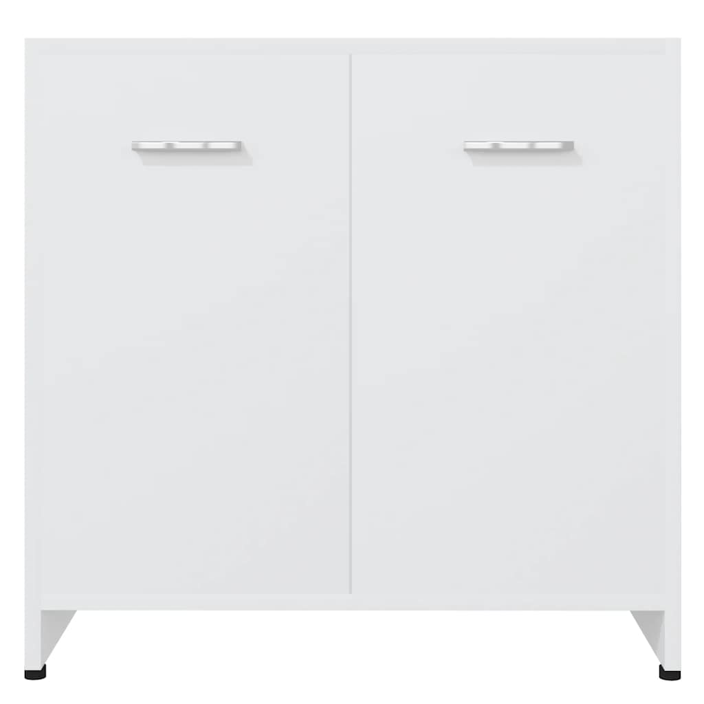 Bathroom Cabinet White 60 X 33 X 61 Cm Particleboard