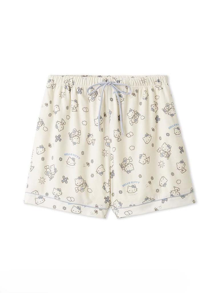 HELLOKITTY Potisk Šortky SHCP251095 SAX Jedna Velikost Šortky [Snidel Home] Celoplošné Dámské