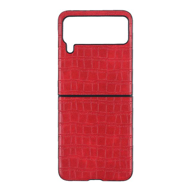 

Модный чехол с рисунком крокодила для Samsung Galaxy Z Flip 3, антидетонационный роскошный роскошный чехол для ПК Flip3 5g красный