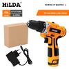HiLDA Electric Impact Drill: Rechargeable Lithium Battery, 12V/16.8V/21V