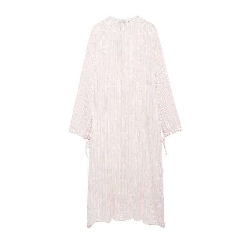 Fashion Style 2024 New Fall Women's Clothing Loose All-Matching Striped Long Dress Dress 8184700