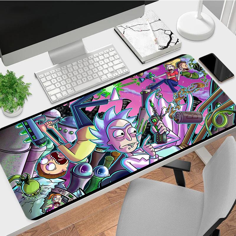 Rick Morty Adventure Xl Gaming Mouse Pad Nonslip Rubber Base Stitched Edge Waterproof Desk Mat For Pc Laptop Gamer Office Computer Accessories C929478
