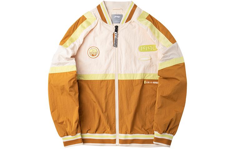 Li Ning Sports Fashion Collection Loose Fit Jacket Men s Tan AJDQ363-4 XXXL