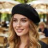 1pc Versatile Solid Minimalist Beret Hat for Women,French Style Artist Hat Elegant Fall Winter Painter Hat,Casual Christmas Gift
