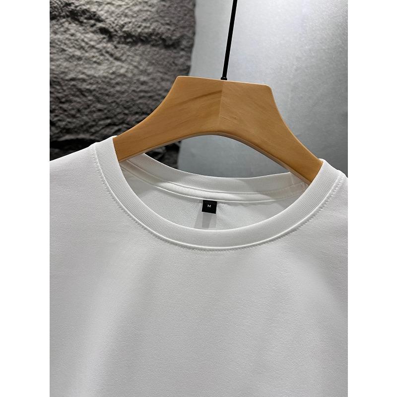 European sizes Men'S Short Sleeve T-Shirt, Loose Fit, All-Over Print Design, Fashion Casual Round Neck Top
