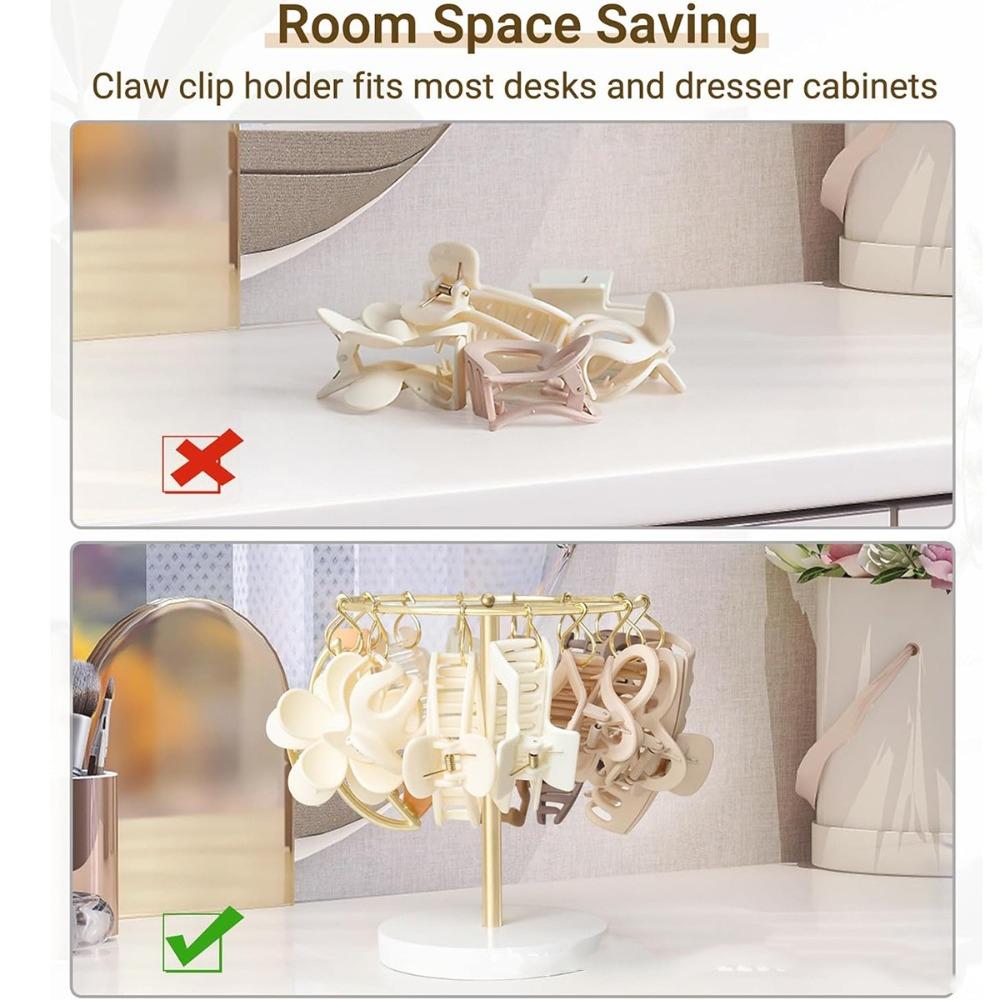 Removable Jewelry Display Shelf Round Base Hair Claw Display Rack Gift Claw Clip Holder Girls