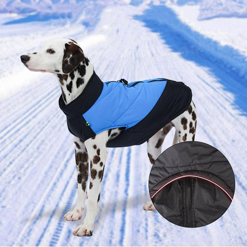 Warm Dog Clothes For Small Large Dogs Winter Windproof Waterproof With D-ring Puppy Jacket Yorkshire Labrador Pet Costume Coat