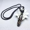 Ethnic Clavicle Necklace with 3, 6, and 9-Eyed Dzi Beads - Unisex Spring/Summer Short Chain