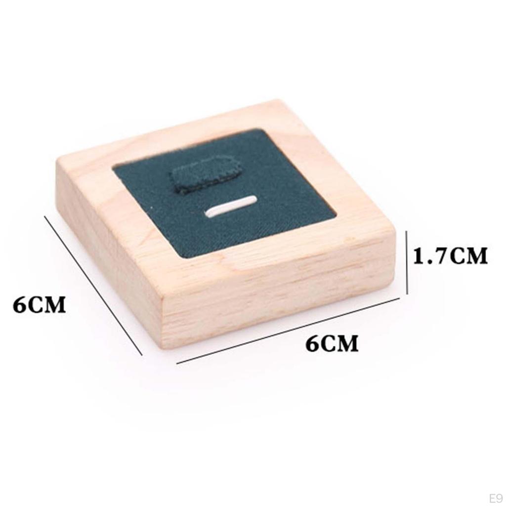 Elegant Wooden Ring Display Stand for Jewelry Organization at Home