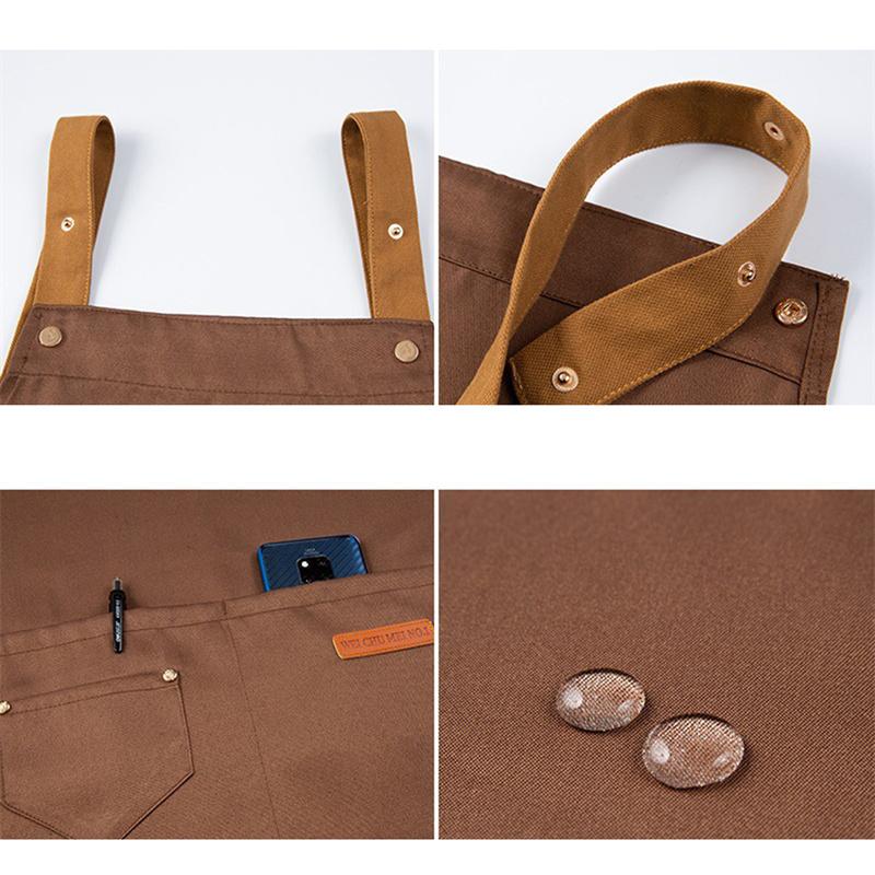 Kitchen Apron for Woman Men Male Chefs, Barbecues, Bars, Cafes, Beauty and Nail Studio Waterproof and Anti Fouling Uniform